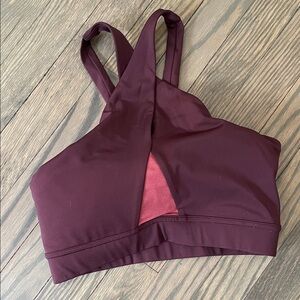 Nike Maroon Sports Bra with Pink Accent